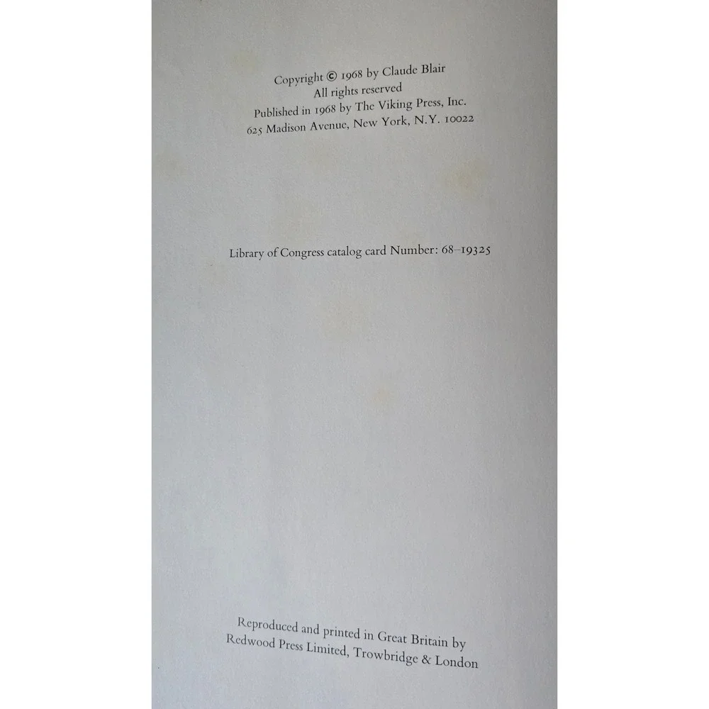 Viking Press Pistols of the‎ World Claude Blair 1968 Hardcover Book Reference
